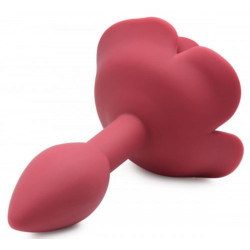 Master Series Plug Bijou Silicone Booty Blum avec Rose 7.5 x 3cm